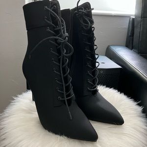 New Azalea Wang lace up heel booties